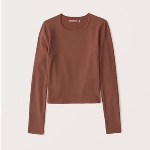 Abercrombie & Fitch long sleeve seamless ribbed crew tee xs